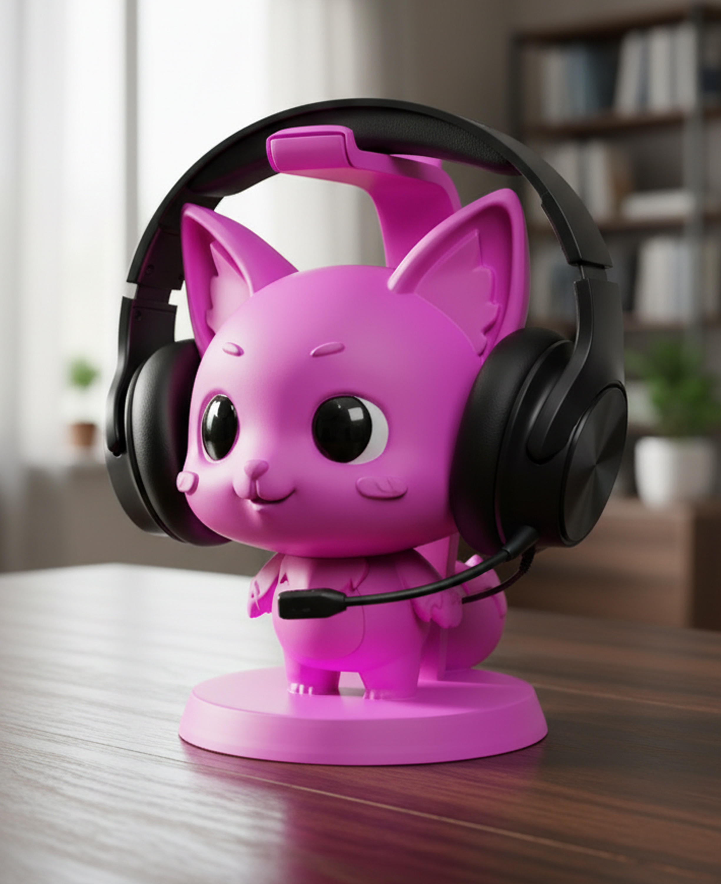 Cute Anime Fox Headphone Stand | Desk Decor