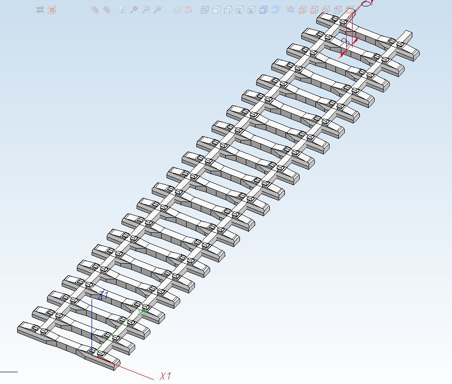 Betonschwellen - H0 1:87 - Code100 - gerade