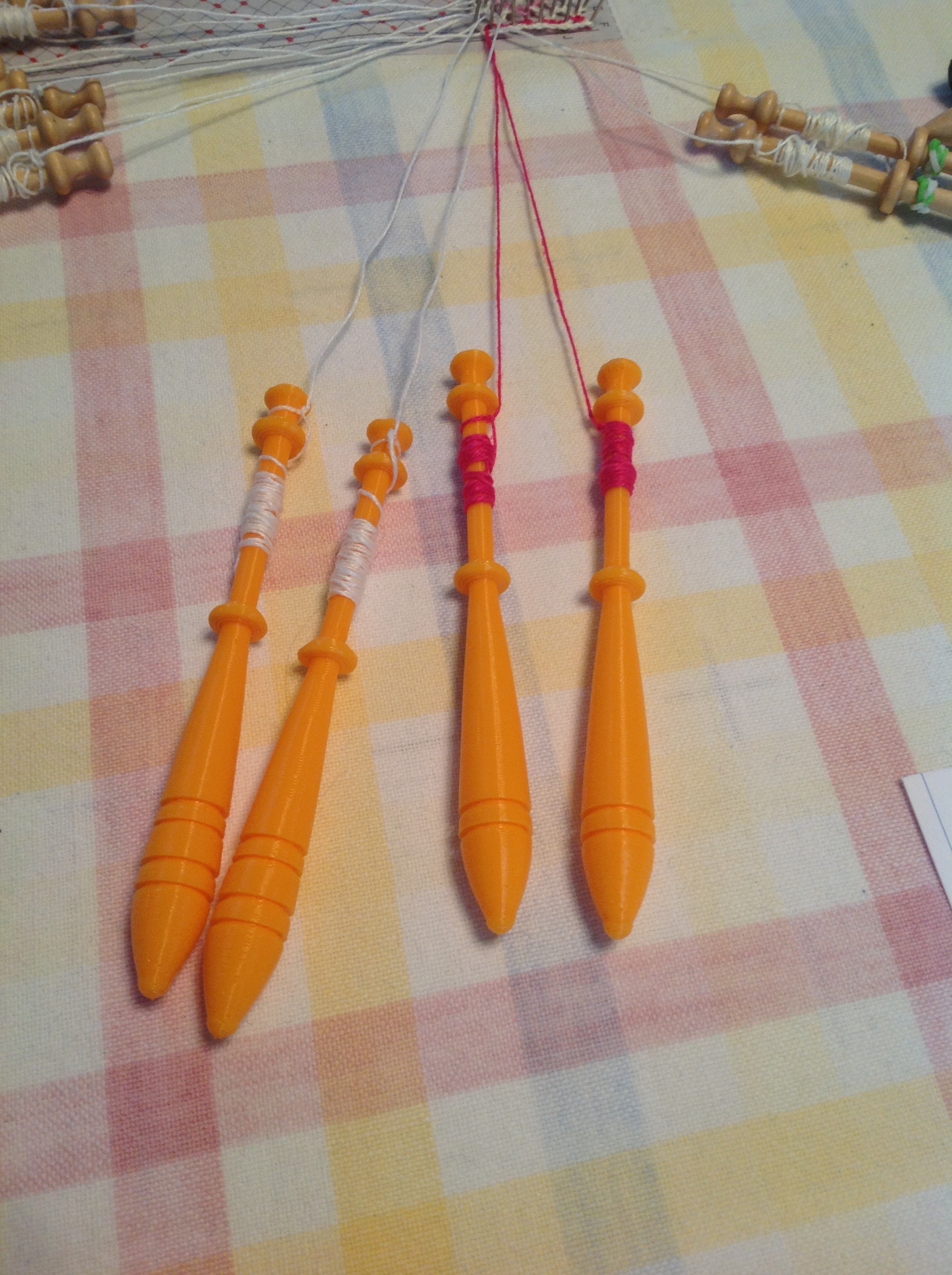 Bobbins for lace textile