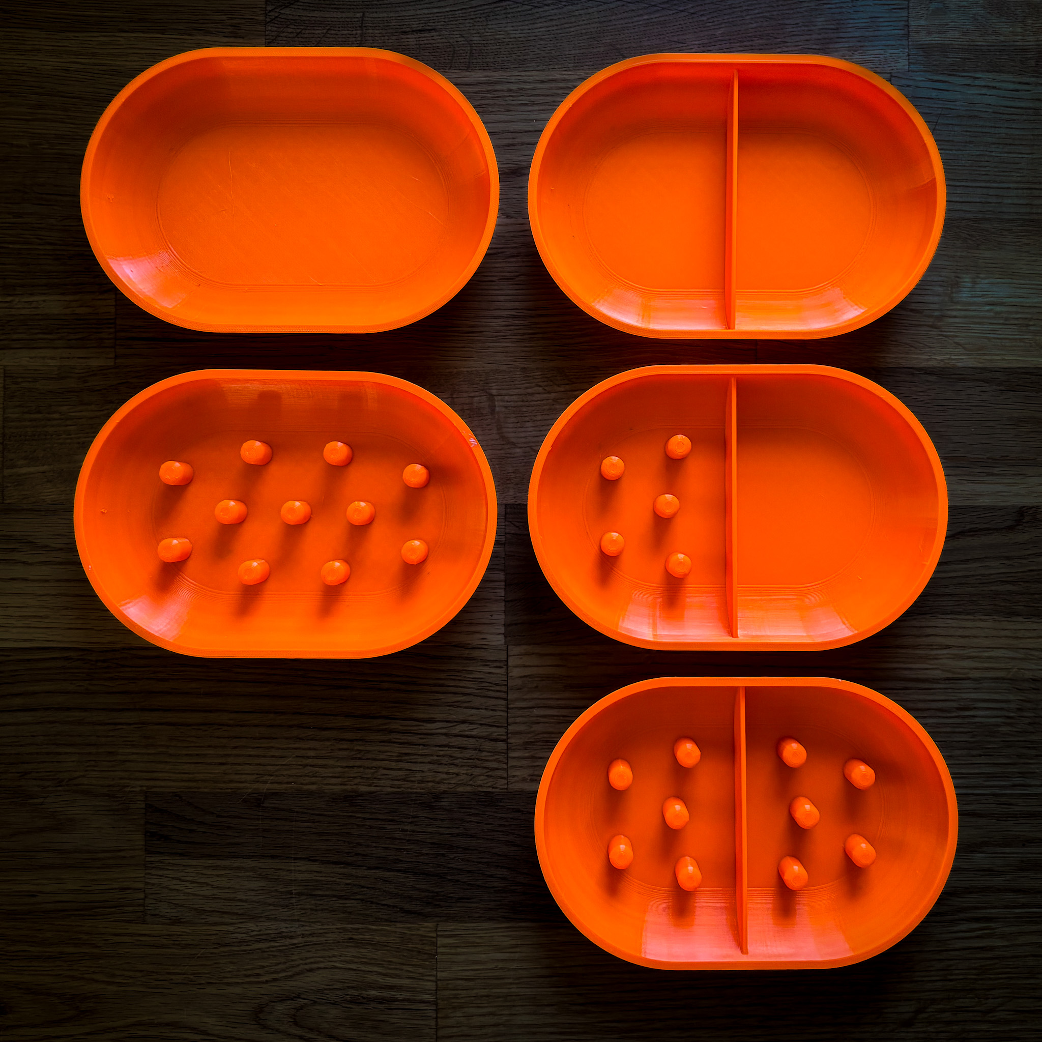 Easy to print SureFeed Bowls all combinations full/half bowls with and without Nubs