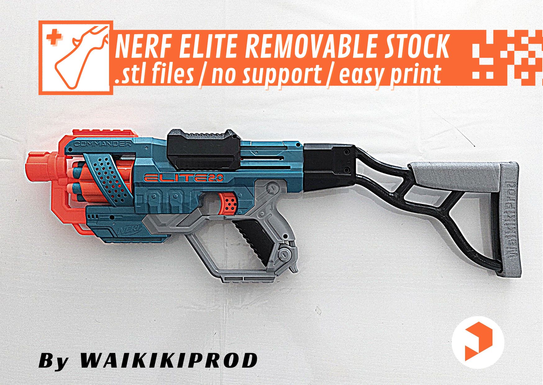 Nerf Elite Removable Stock