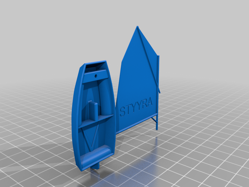 Optimist Dinghy for demonstration purposes
