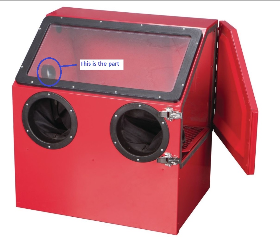 Shopvac 2.5 Dust Collector connection for Harbor Freight benchtop sand blasting cabinet (Item 62454 or 42202)