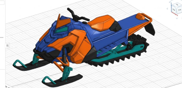 1:18 RC snowmobile