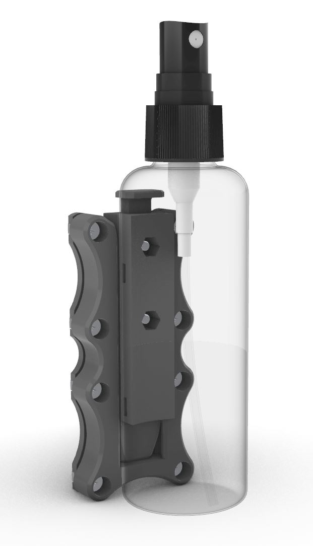tactical desinfectant mounting system