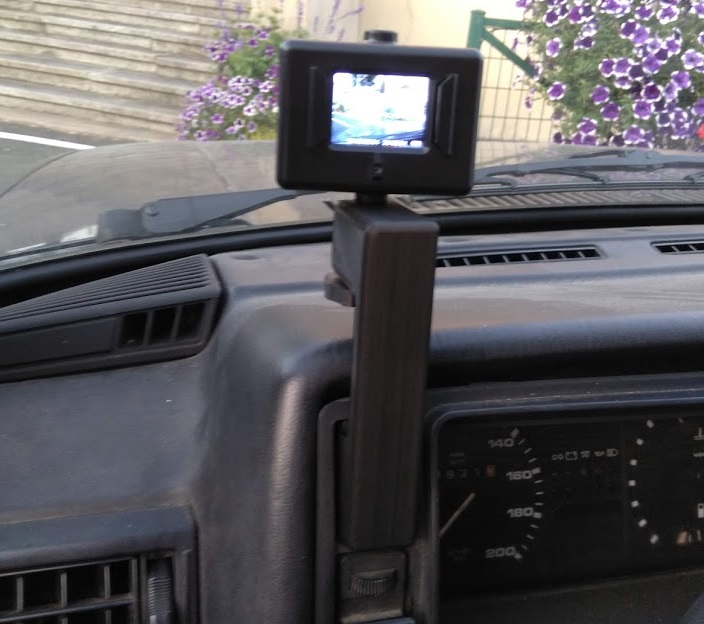 Go-Pro holder for Volkswagen Golf mkII