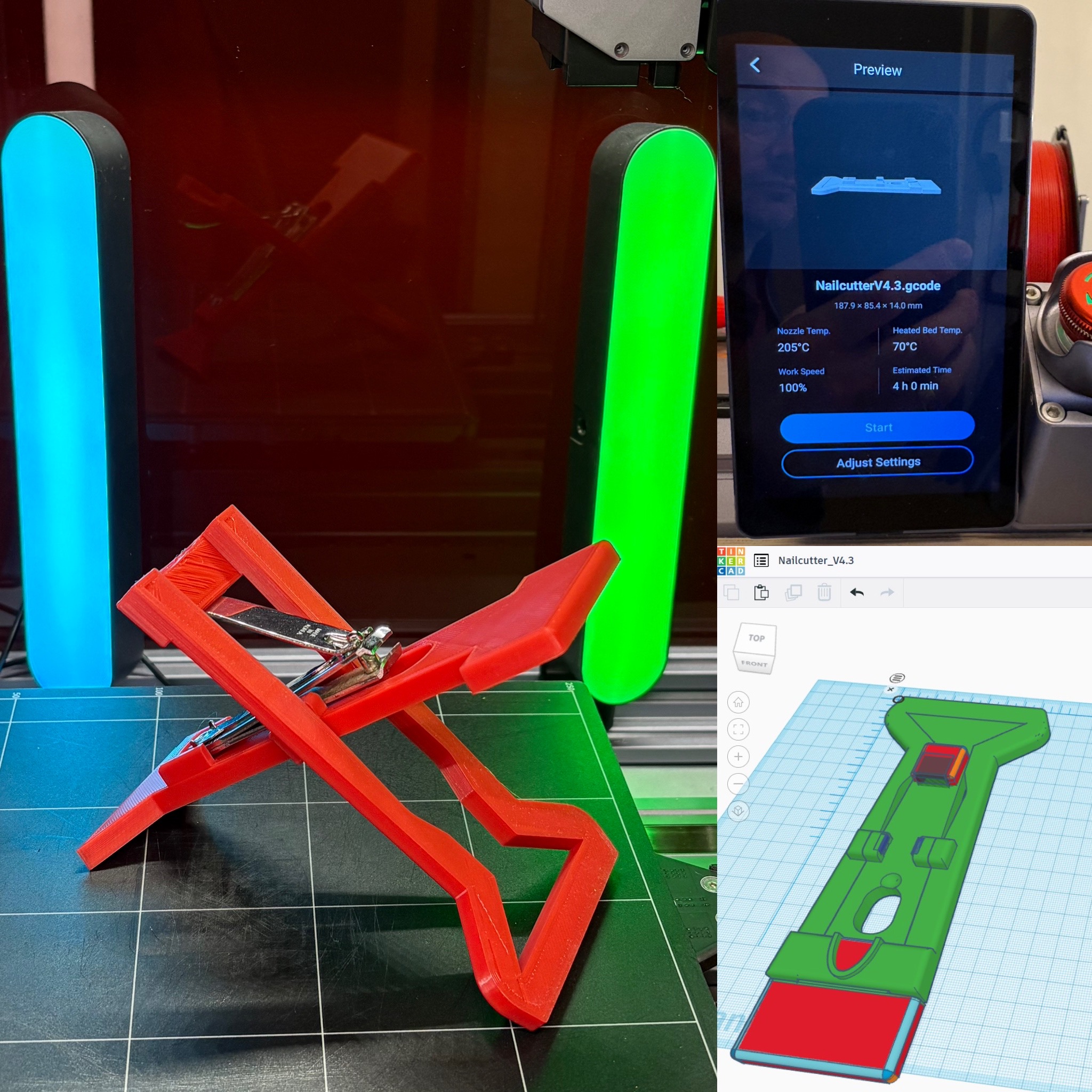 Nail Clipper Holder V2.1 and V4.3 (one hand)