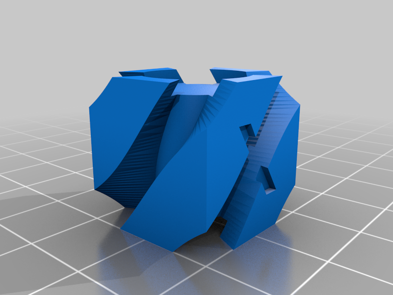 Twisted Dual Color XYZ Calibration Cubes