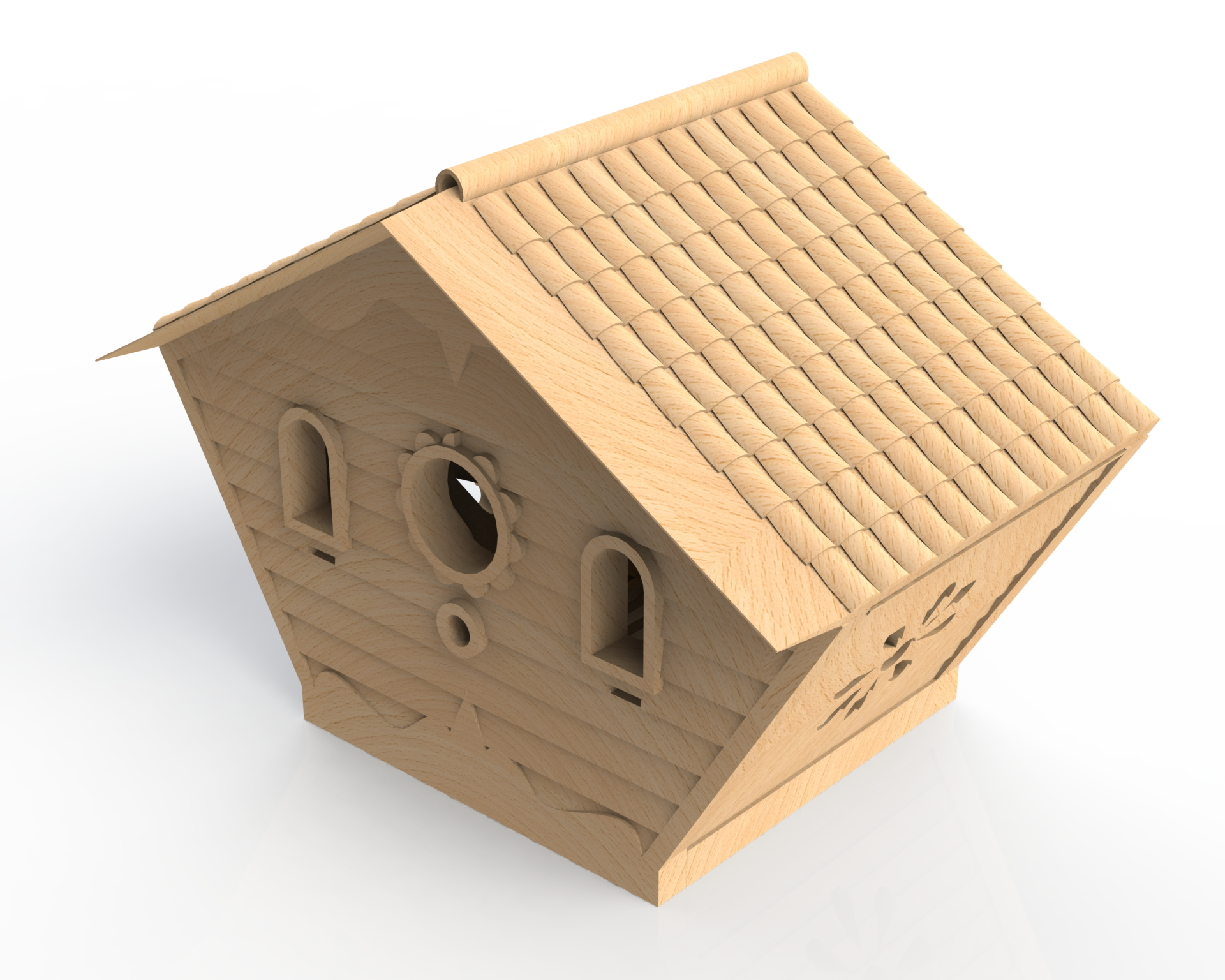 Chalet Bird House feeder