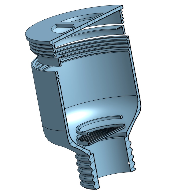 Reusable gas mask filter - 40mm thread