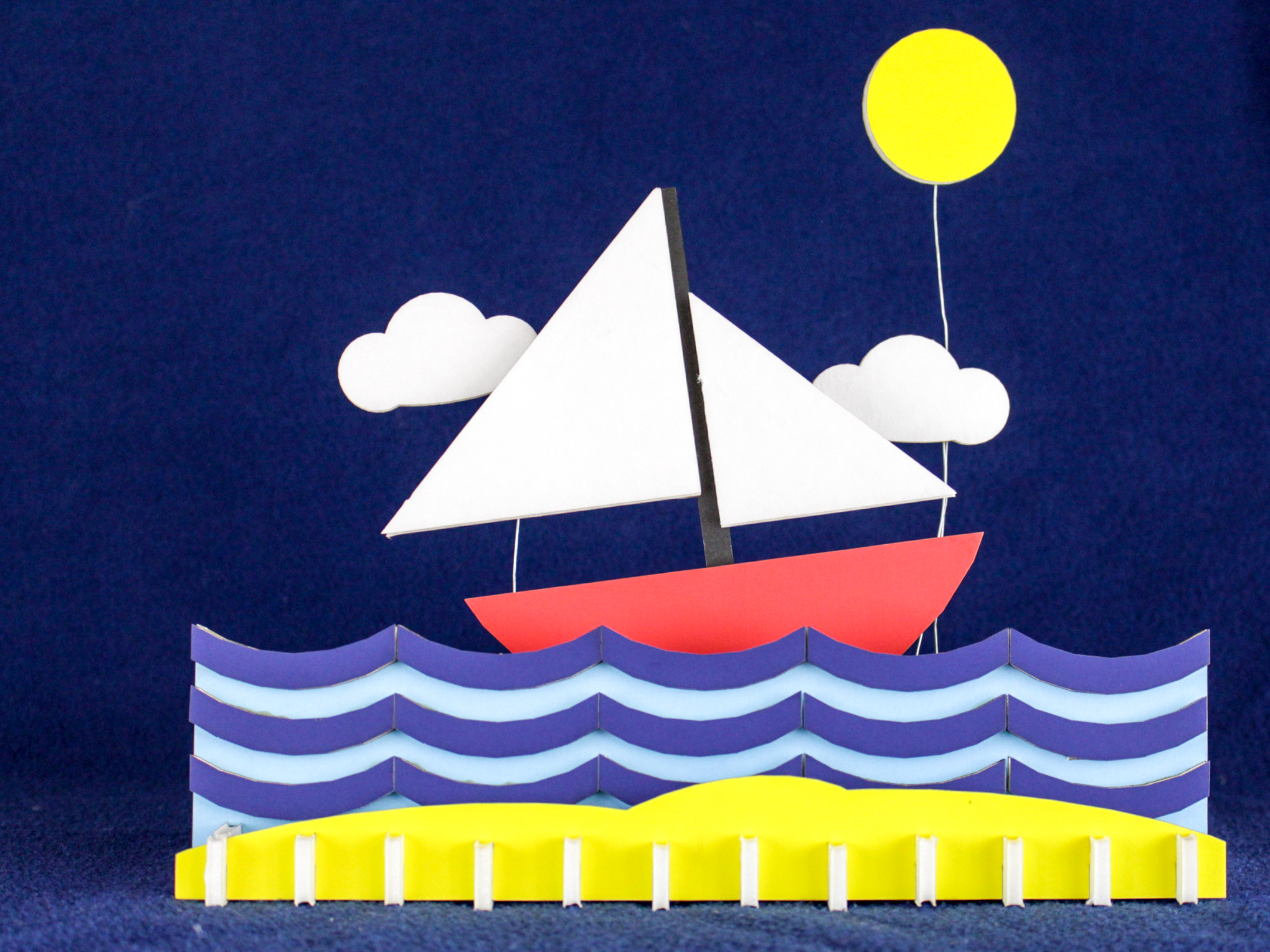 Ocean Scene - Colorful Foamcore Lasercut