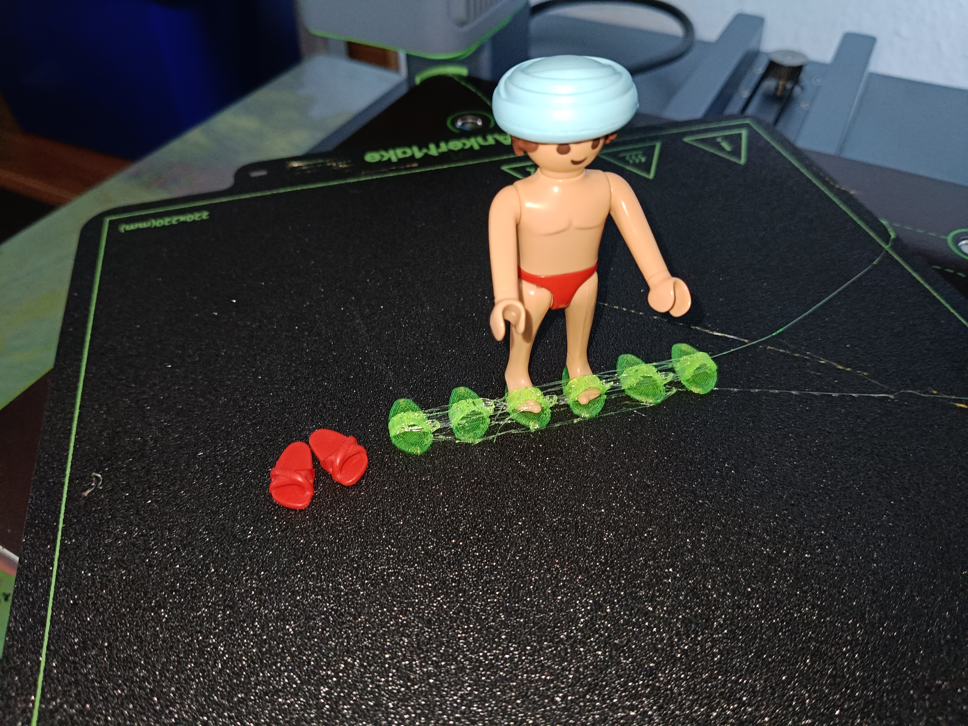 Badeschlappen für Playmobil Figuren Schlappen Schuhe / Bath slippers for Playmobil figures slippers shoes
