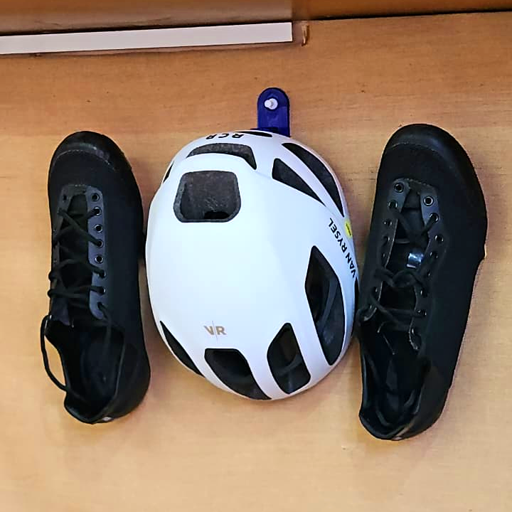 Cycling Helmet & Shoes Softboard Wall Mount