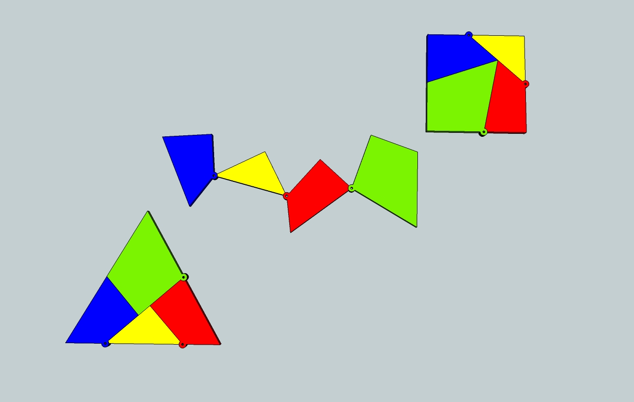 Shape Shifting geometry - Triangle Square