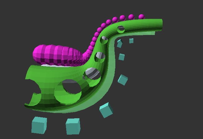 Easy Bez-curve - Extrude and Distribute anything along Curve - ALL OPENSCAD