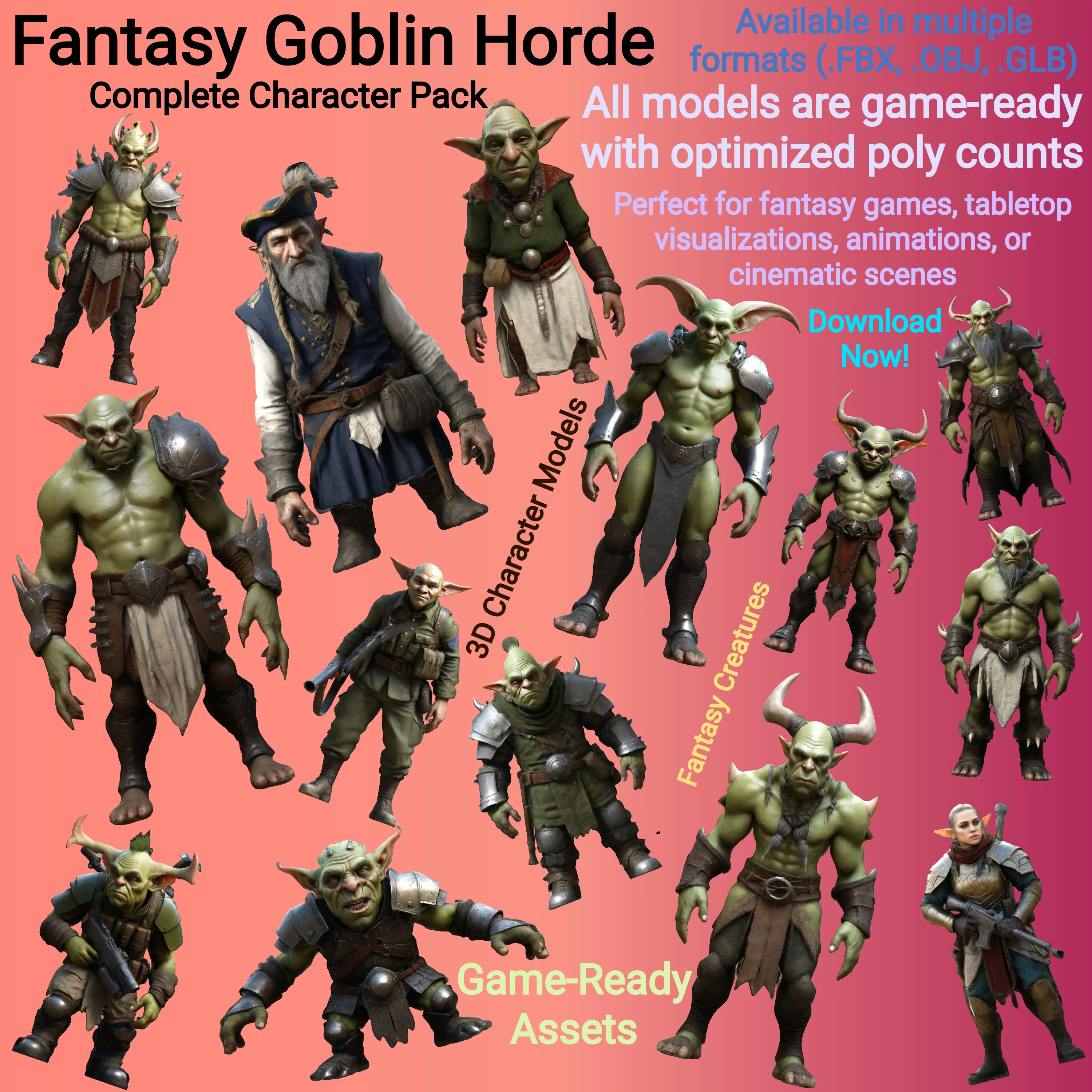 Fantasy Goblin Horde: Complete Character Pack