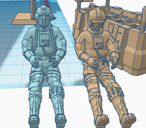 Rebel Z95 Pilots - Human and Tognath (Star Wars Legion scale)