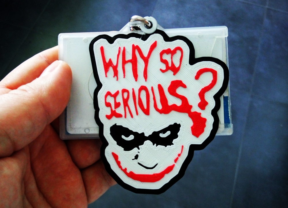 Joker - "Why so serious?" keychain