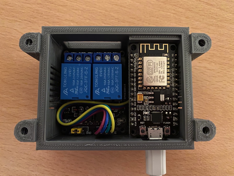 NodeMcu ESP8266 Double Relay Case / Garagentor Steuerung Case