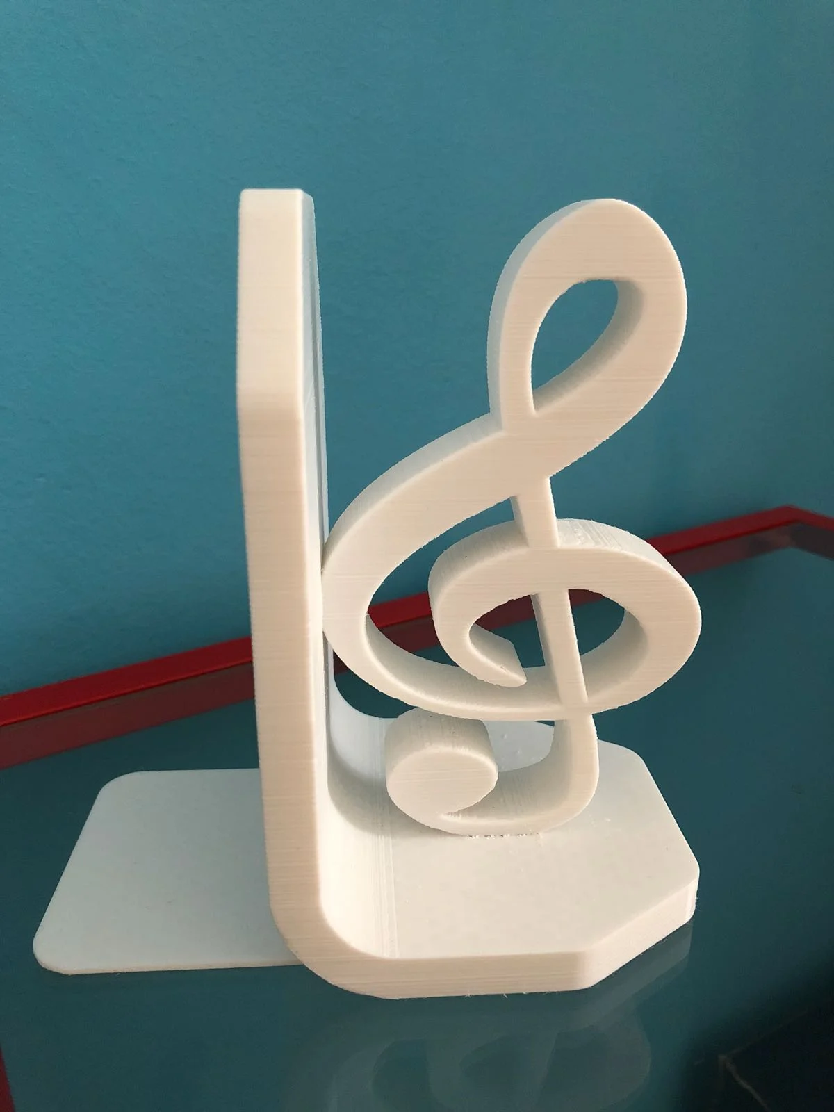 Treble and Bass Clef Bookend