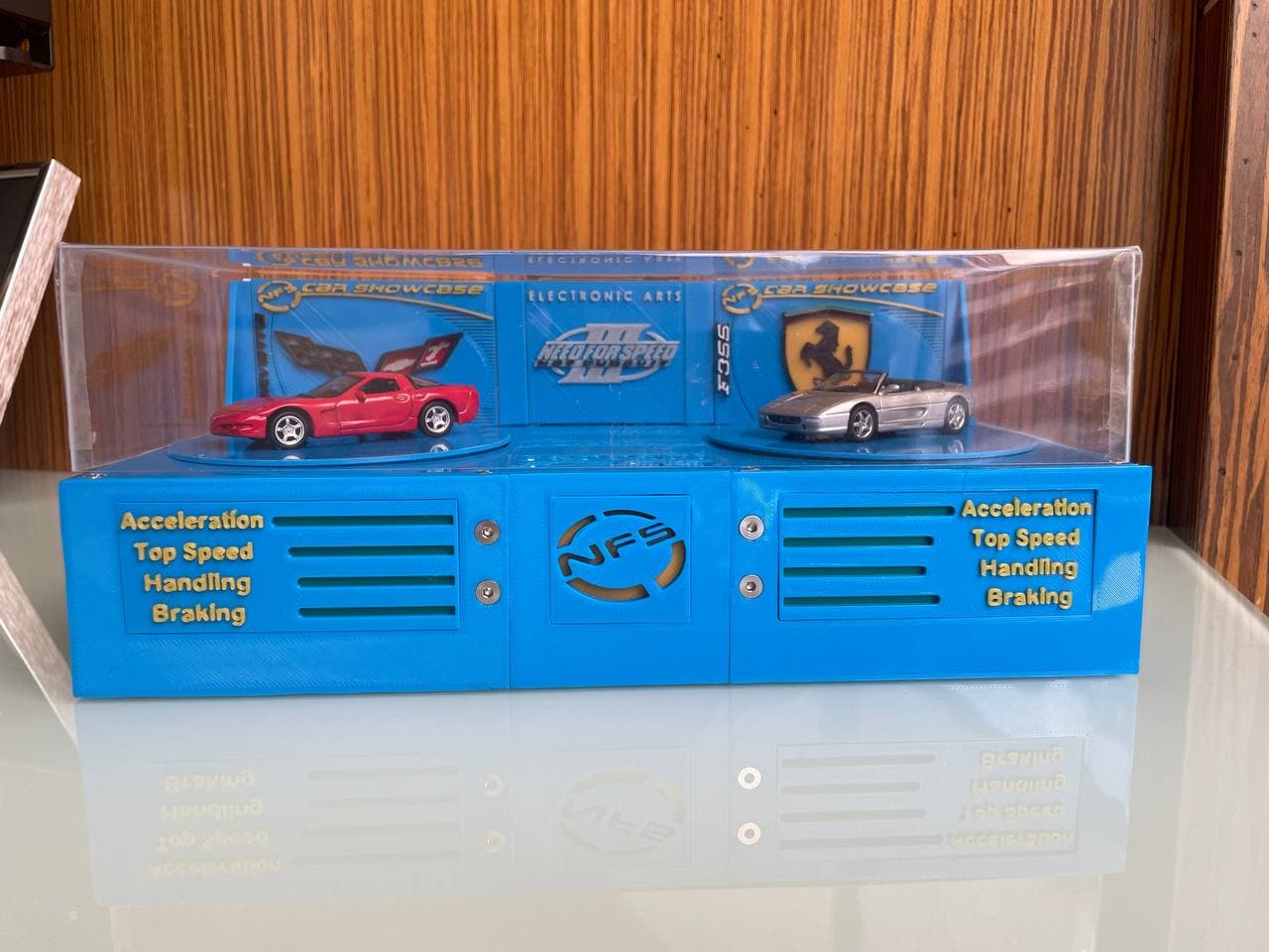 Dual 1/64 Scale Models Display Turntable (NFS3 Hot Pursuit Theme)