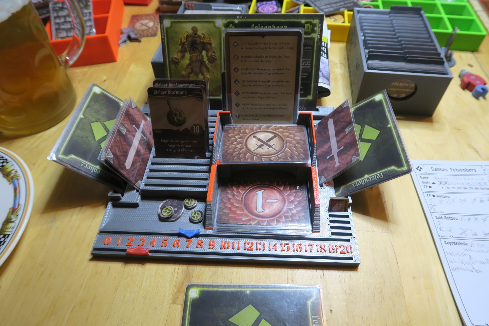 Player Dashboard STACKABLE + HP/XP Tracker - Engl./ Ger.Version GLOOMHAVEN