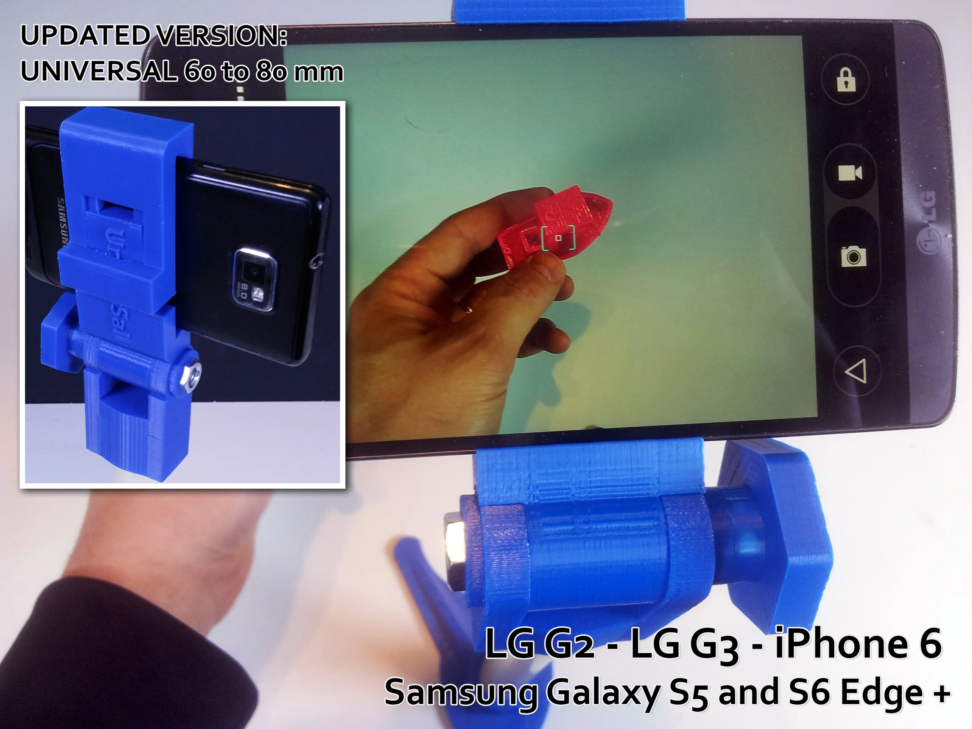 Tabletop smartphone camera holder (tripod - onepod)