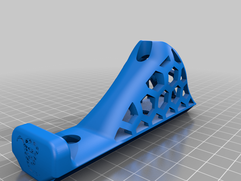 Hex Foregrip (remix: gadsden opt, no support, widened base, mlok holes)