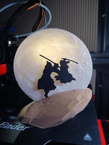 Samurai Inserts for wolf howling at the moon
