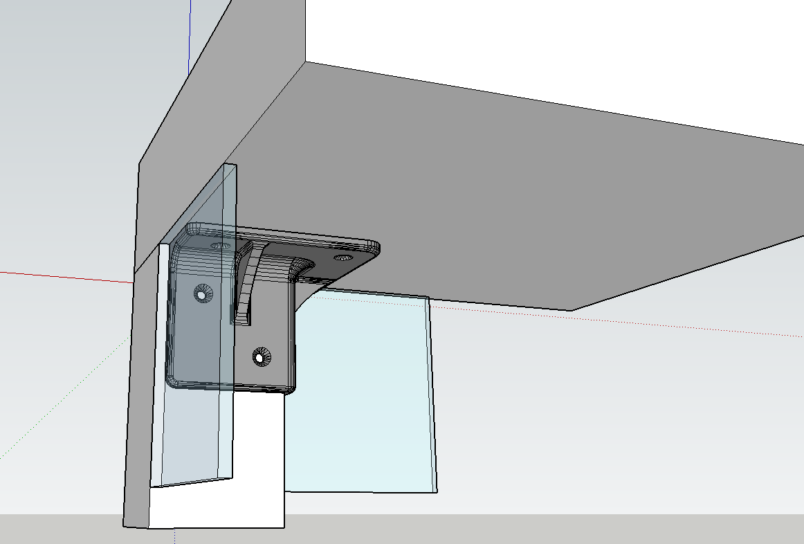 IKEA LACK bracket shorted version
