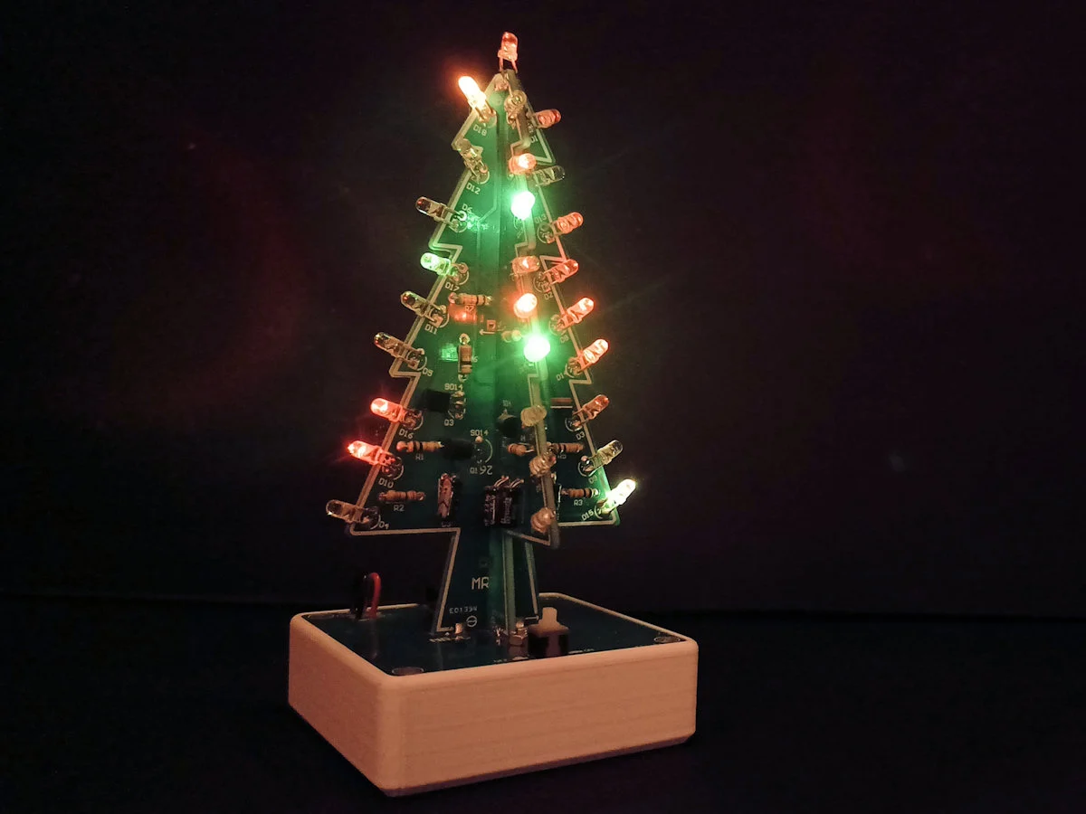 3D Xmas Tree Led DIY Kit BatteryCase