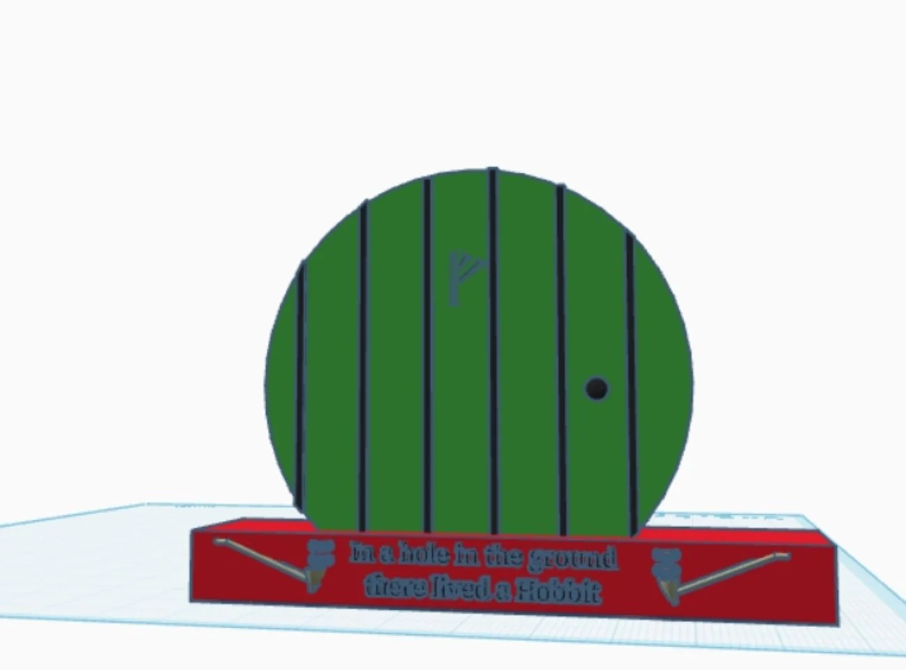 Hobbit Hole door with stand