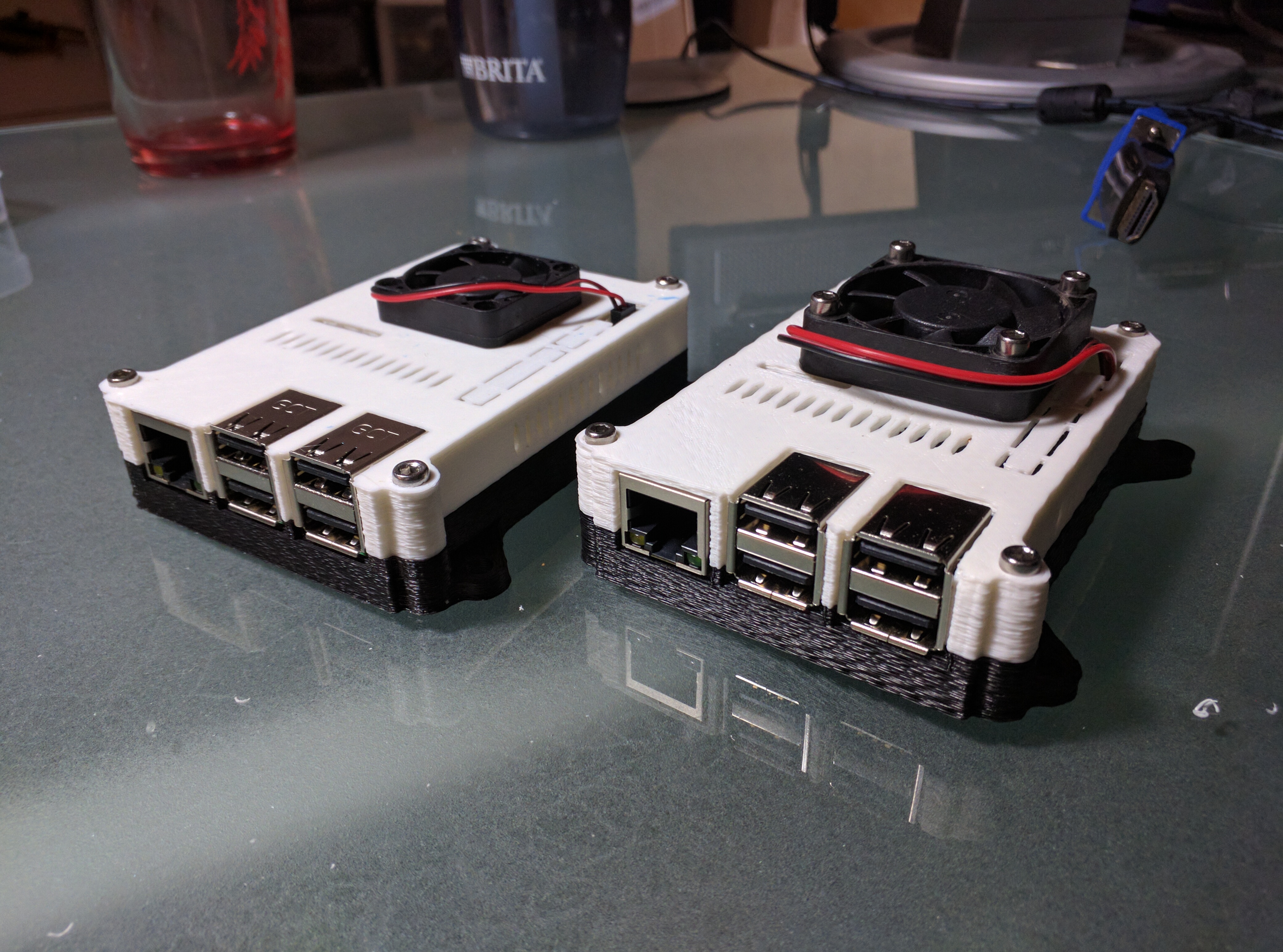 Raspberry Pi 4, Pi 3, Pi 2 case with Vents, 40mm, or 30mm fan
