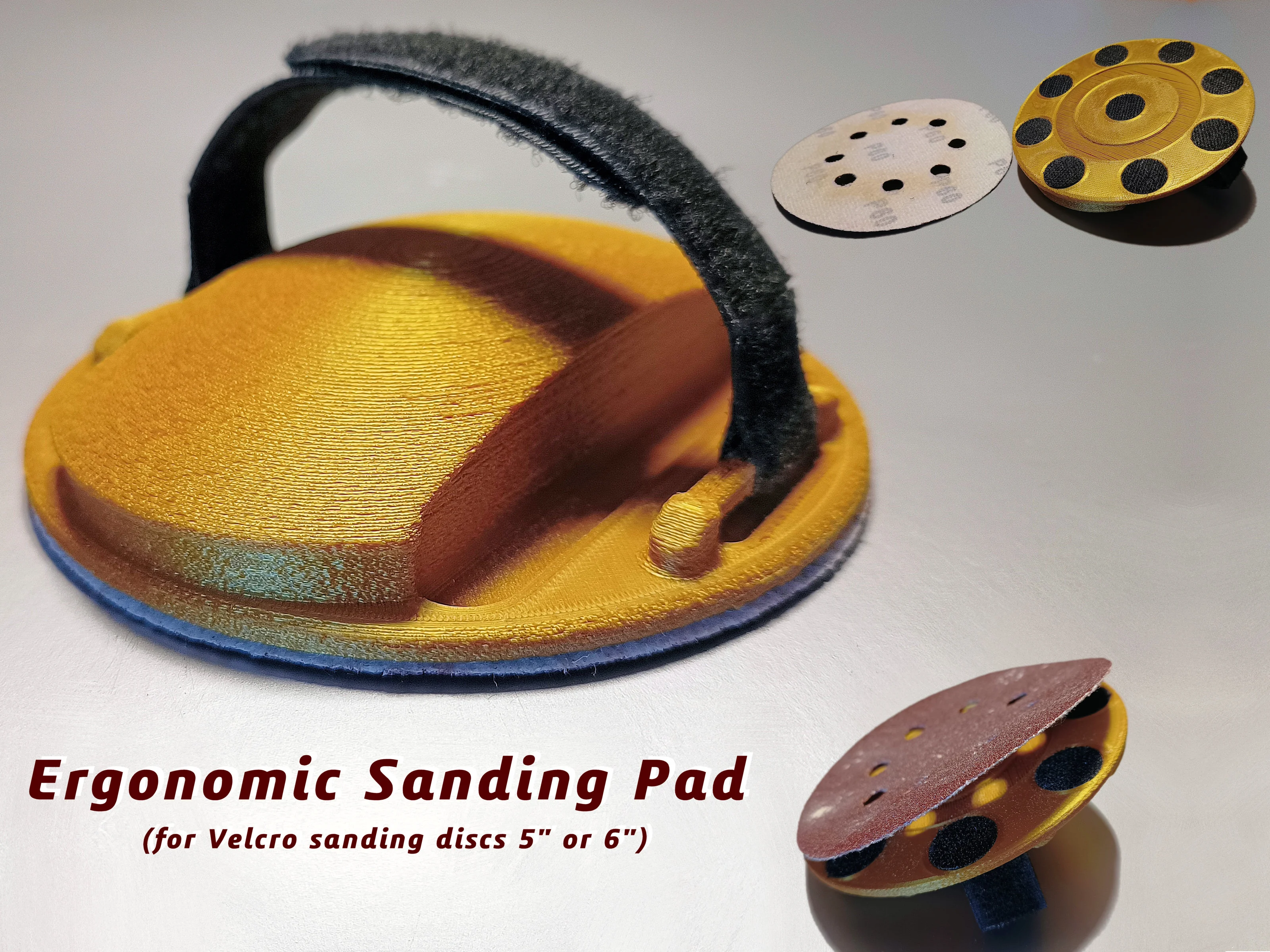 Ergonomic Sanding Pad (for Velcro sanding discs 5" or 6")