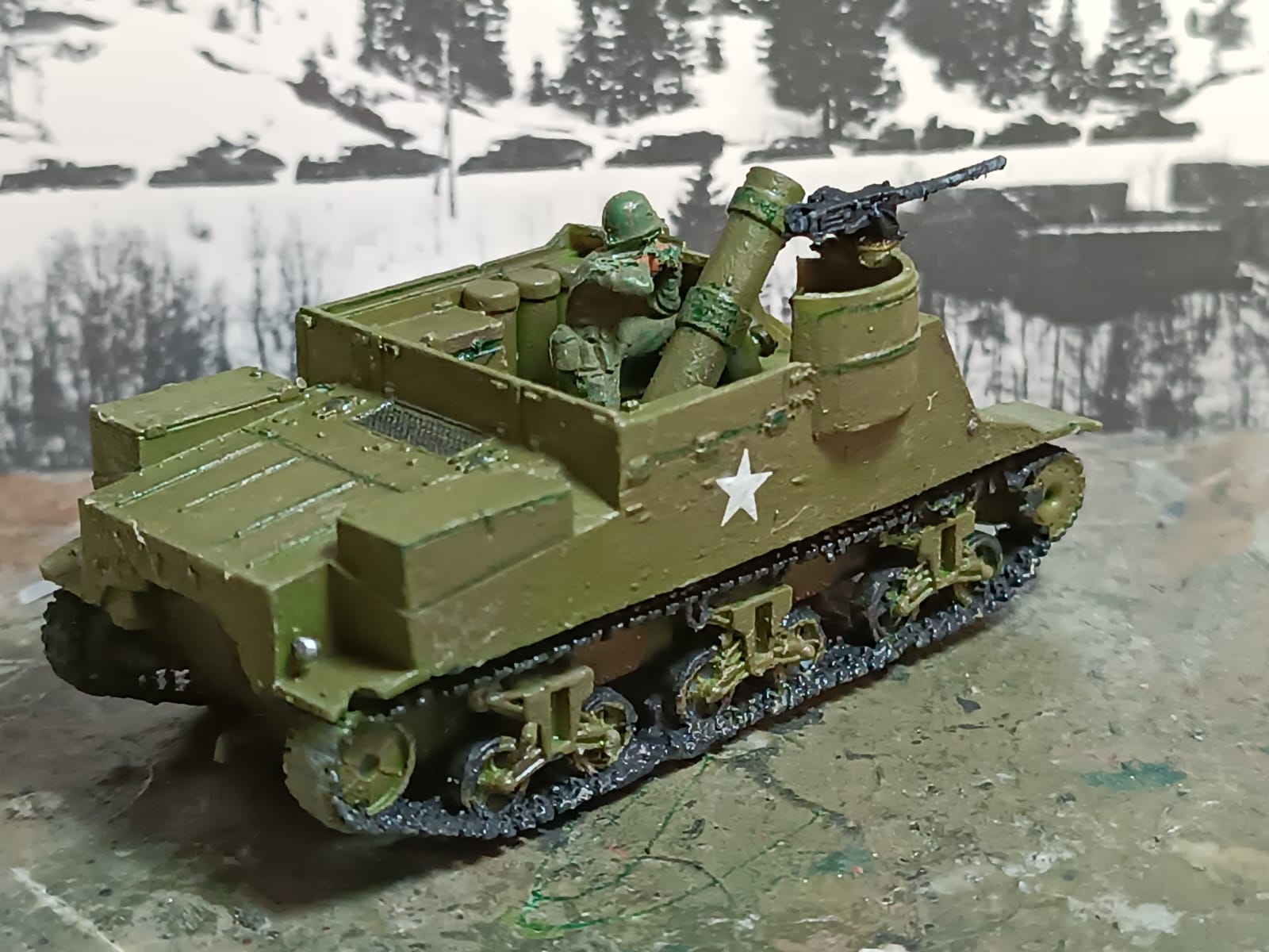 M7  HEAVY MORTAR  MOTOR CARRIAGE  9,75 inch.