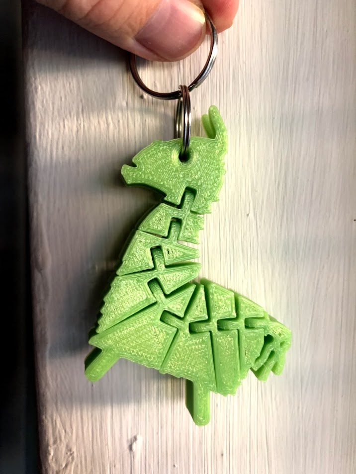 Fortnite inspired llama flex keychain