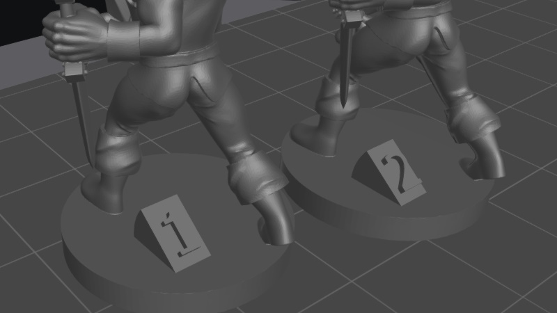 Numbered Wedges for Miniatures