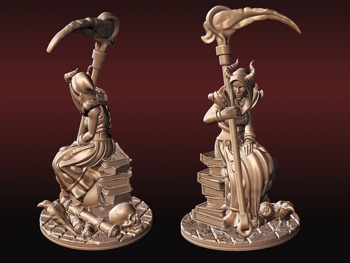 Lady Necromancer Statuette (Pre-Supported)