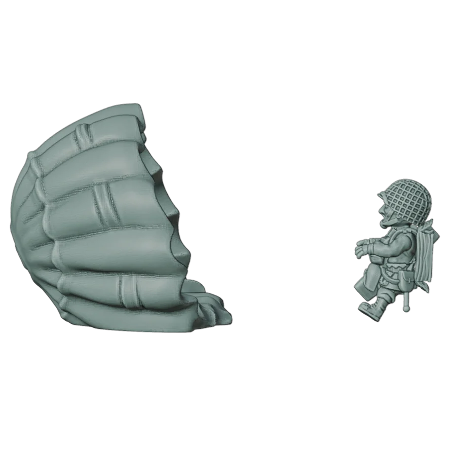 ToonKrieg Paratrooper on the ground