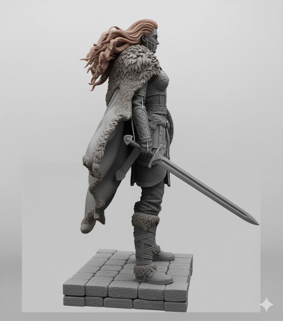 Valkyrie of the North – Paintable Miniature