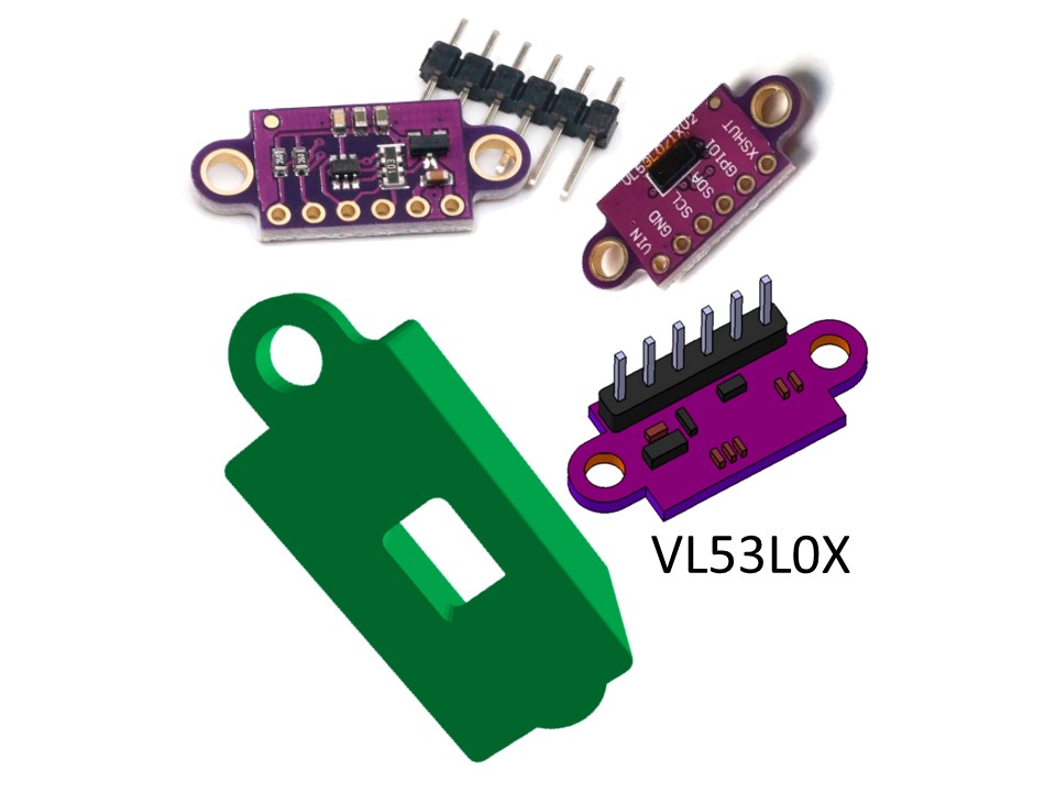 Cover for VL53L0X laser distance sensor device