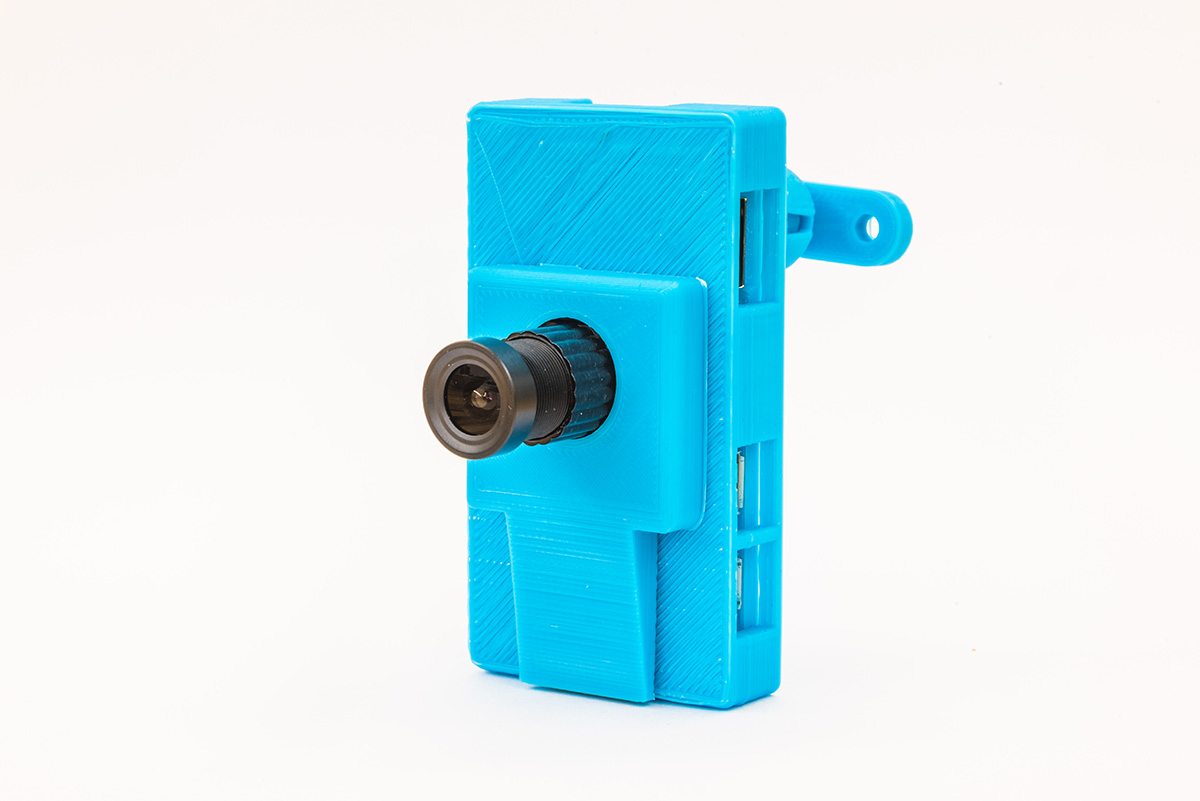 Raspberry Pi Zero case with camera and wall mount (parametric)
