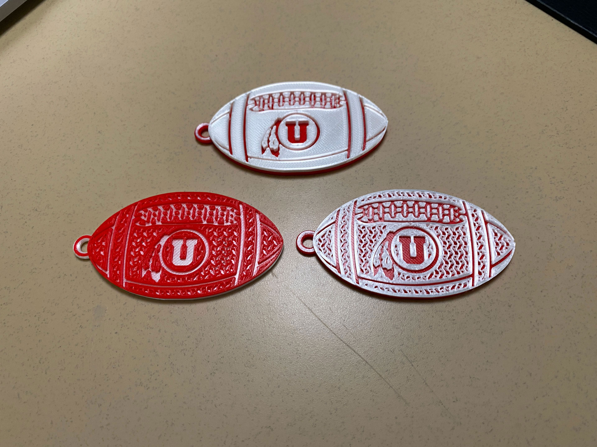 U of U Football Keychain