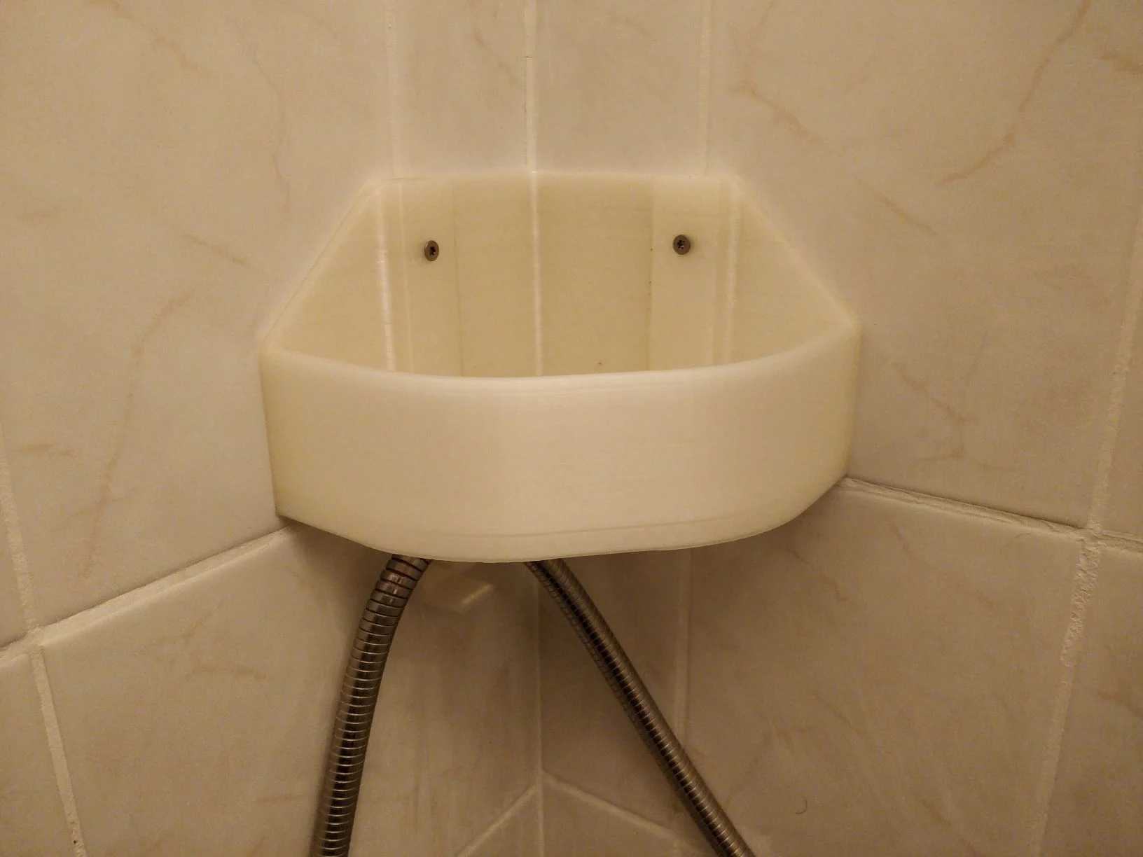 Shower Caddy corner basket / shelf with hooks