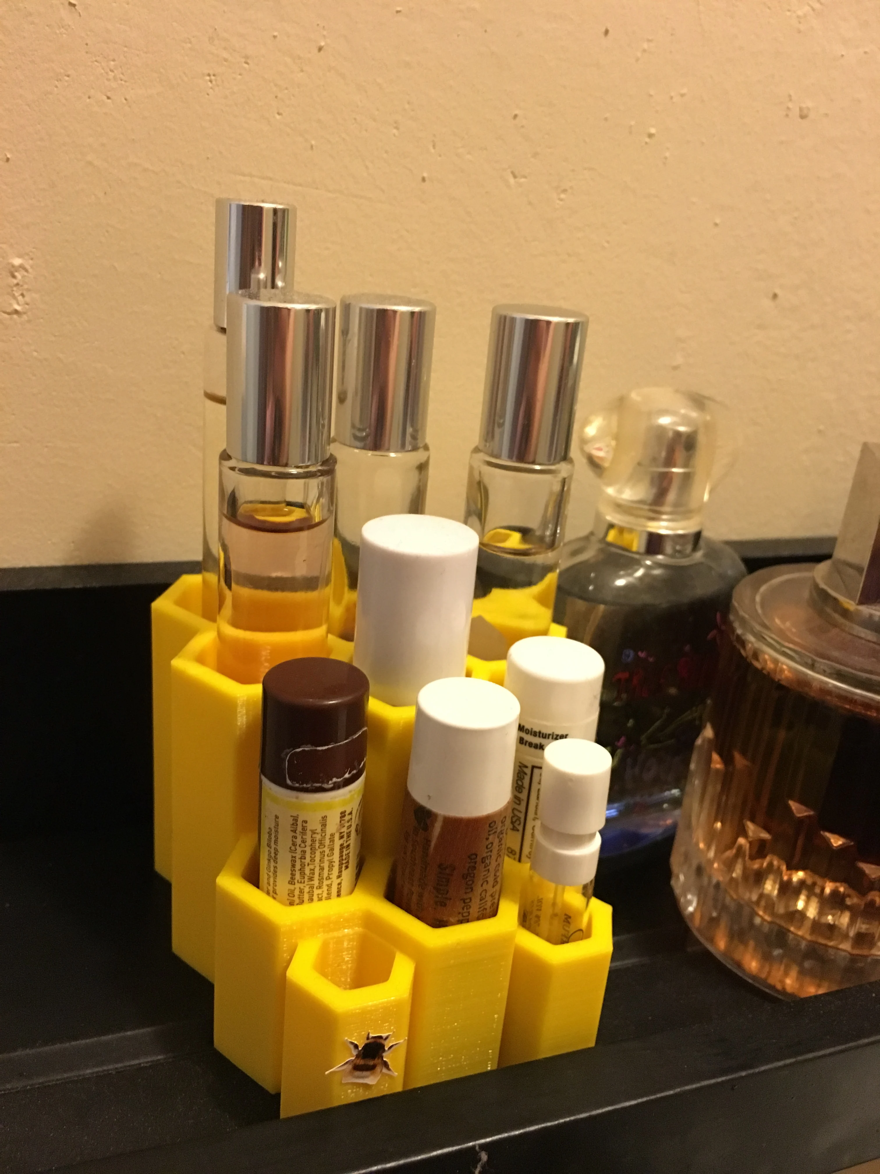 Honeycomb Perfume and Chapstick Stand