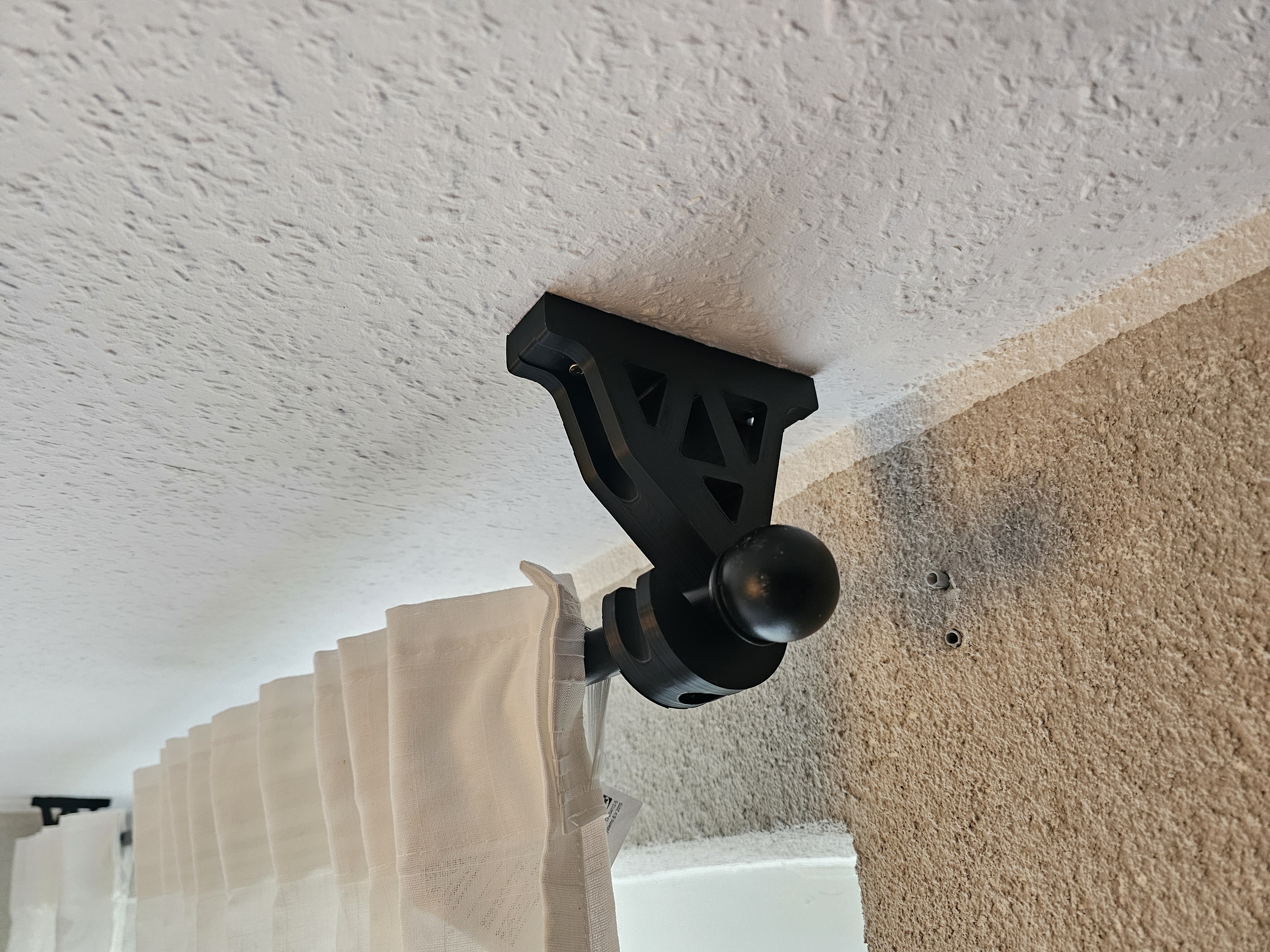 Universal Curtain Rod Bracket (20mm) – Wall & Ceiling Mount - Modern Design