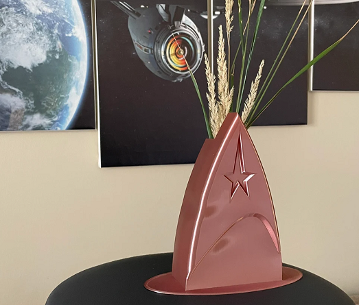Star Trek Badge Vase Print with Spiralize Outer Contour