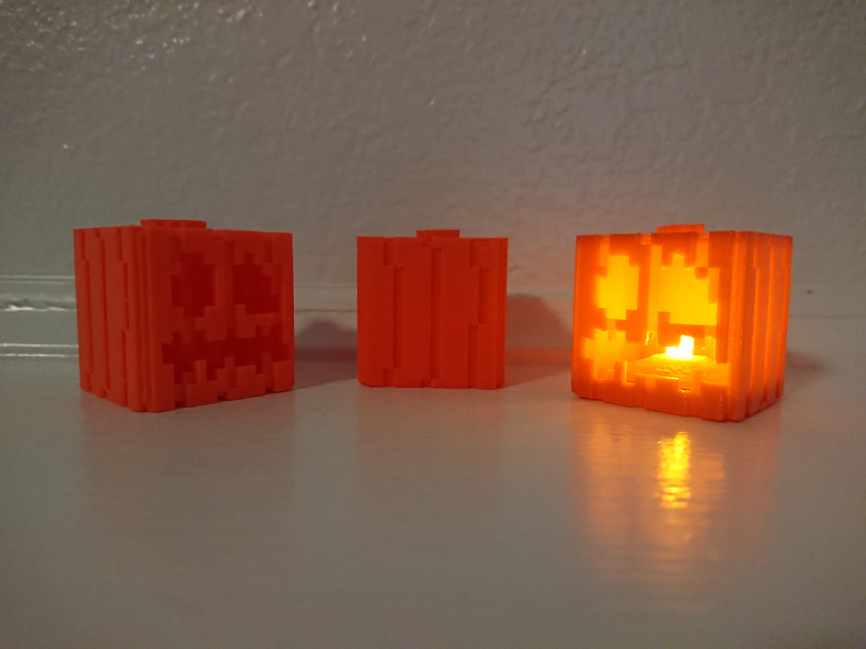 Minecraft-Themed Pumpkin and Jack-o-Lanterns