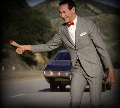 Pee-Wee Herman Hitchhiking Thumb