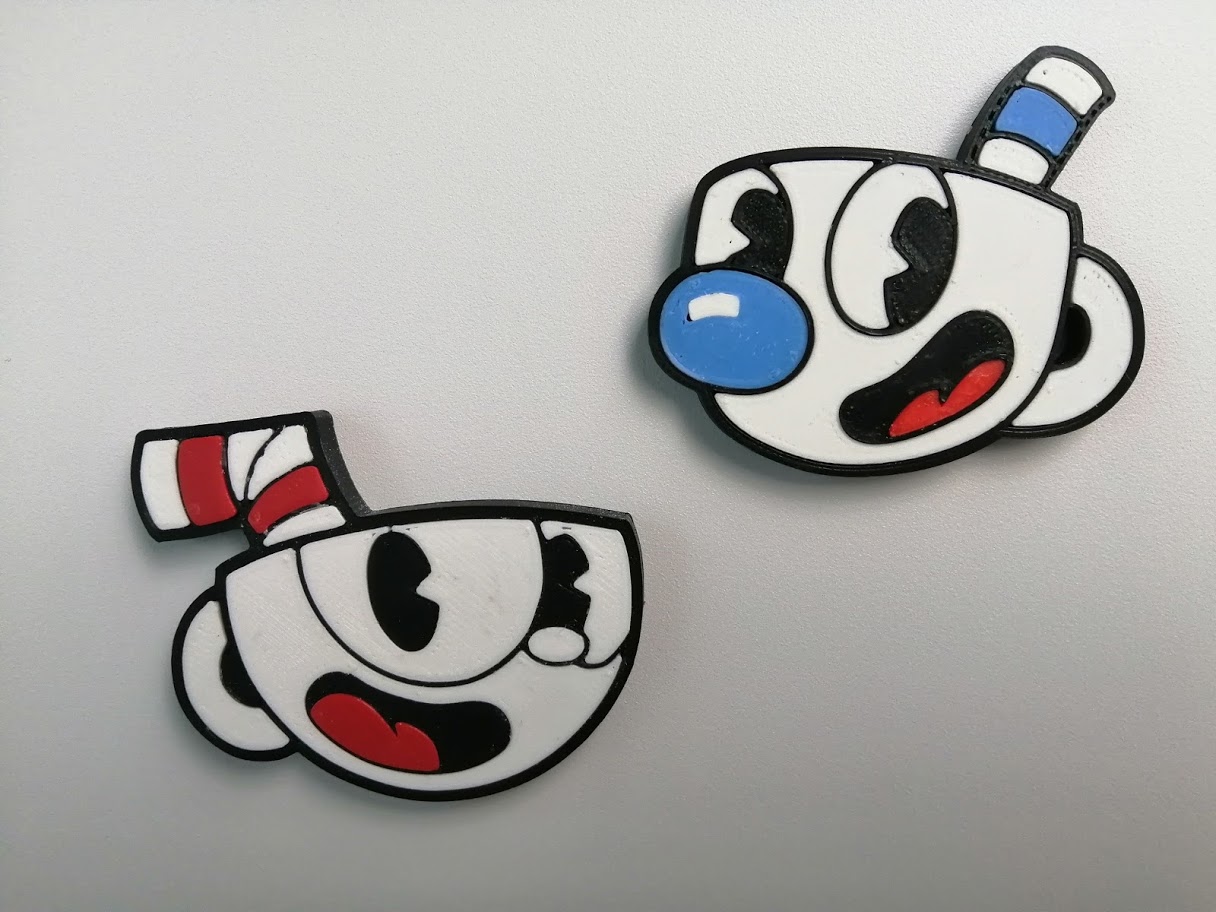 Cuphead & Mugman Fridge Magnet/Keychain